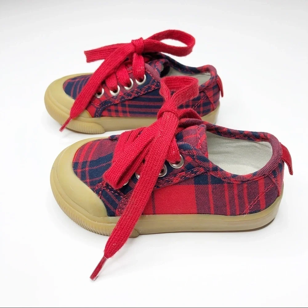 Gap Red Flannel Sneakers